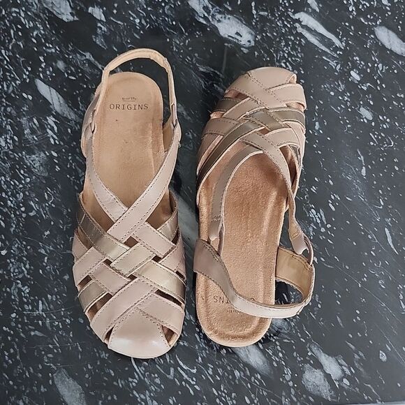EARTH ORIGINS BERRI WOVEN CASUAL ROUND TOE SLIP-ON SANDALS - Picture 5 of 14